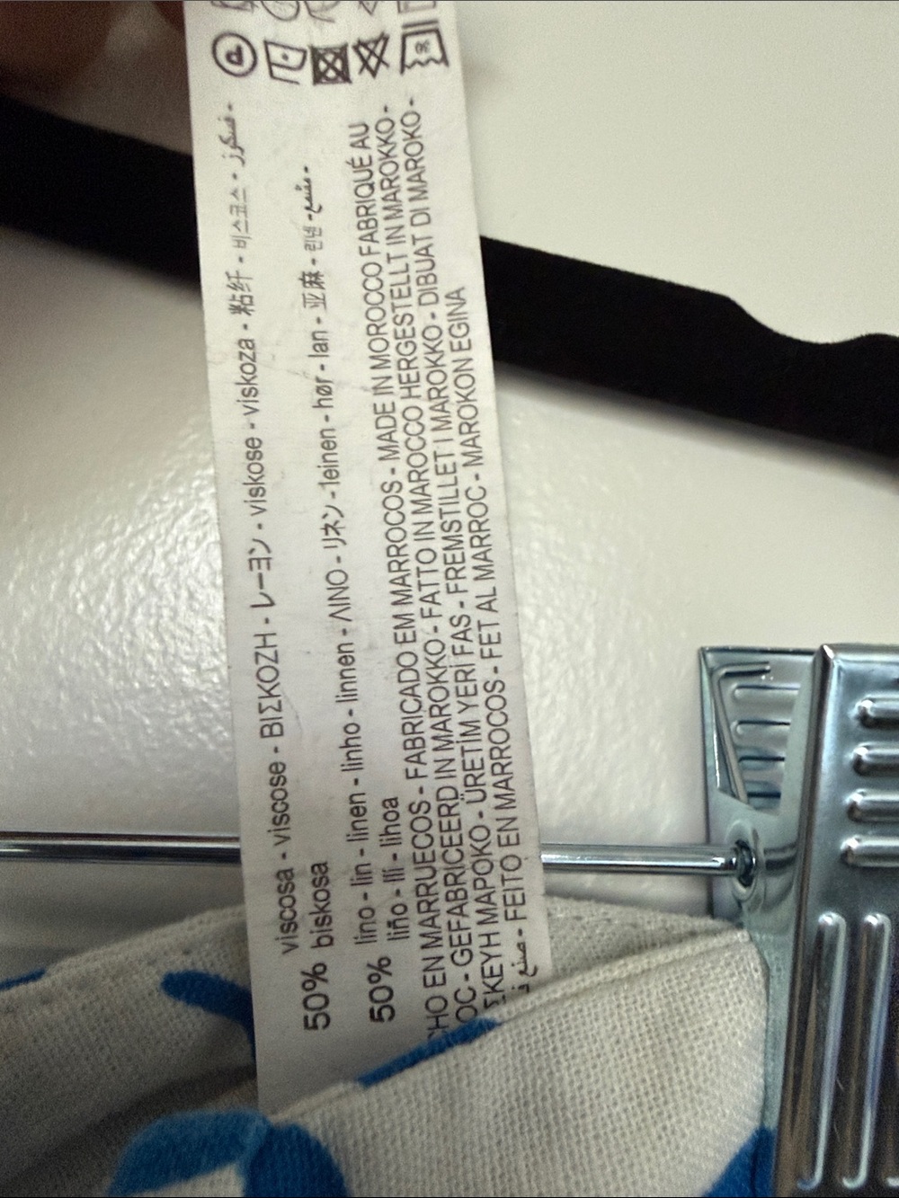 Zara Blue and White Floral Pants - Picture 3 of 3